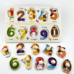 Wooden Cartoon Puzzle Board 123