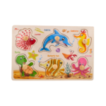 Wooden Cartoon Puzzle Board - Fish
