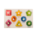 Wooden Cartoon Puzzle Board - Shapes