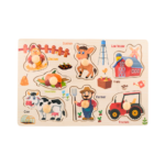 Wooden Cartoon Puzzle Board - Farm