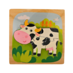 Wooden Puzzle - Cow