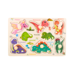 Wooden Cartoon Puzzle Board - Dinosaurs