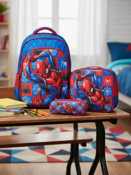 Marvel Spiderman 18 Inch School Backpack Set