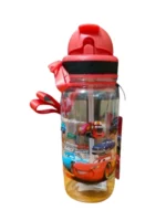 Cars Plastic Water Bottle 350 ml - Red - Image 2