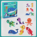 Puzzles Cards Animal Shape - Sea animals