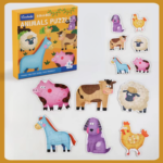 Puzzles Cards Animal Shape - Farm
