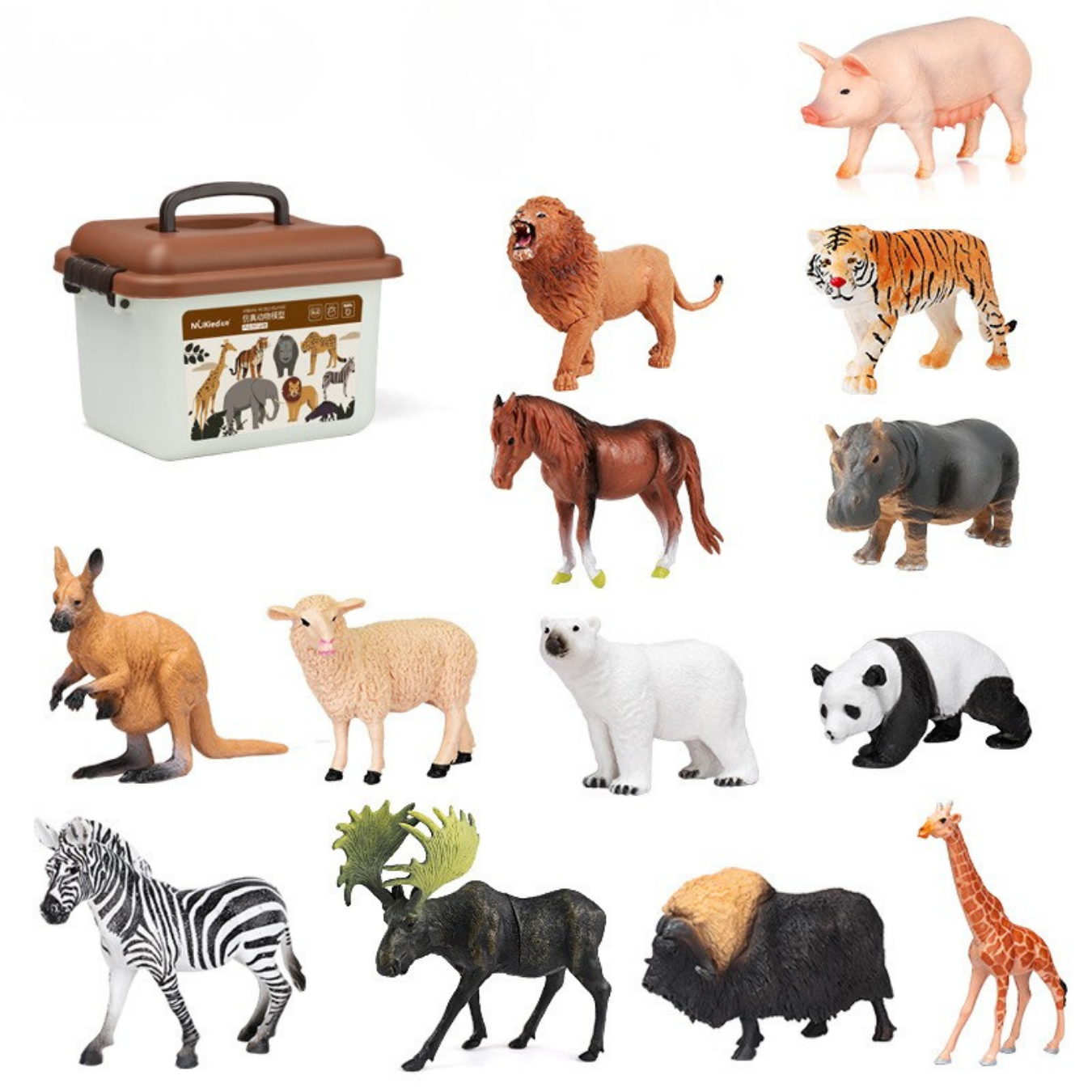 Plastic Animal Figure Toy Set for Creative and Educational Play Realistic Animal Figure Toy Set for Kids - Image 1