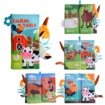 Baby Cloth Book Soft Cartoon Animal Learning - Farm