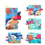 Baby Cloth Book Soft Cartoon Animal Learning - Ocean
