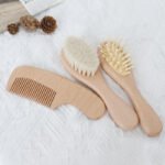 Baby Hair Brush and Comb Set with Natural Bristles - Image 3