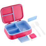Bento Lunch Box with Spoon and Fork - Image 6