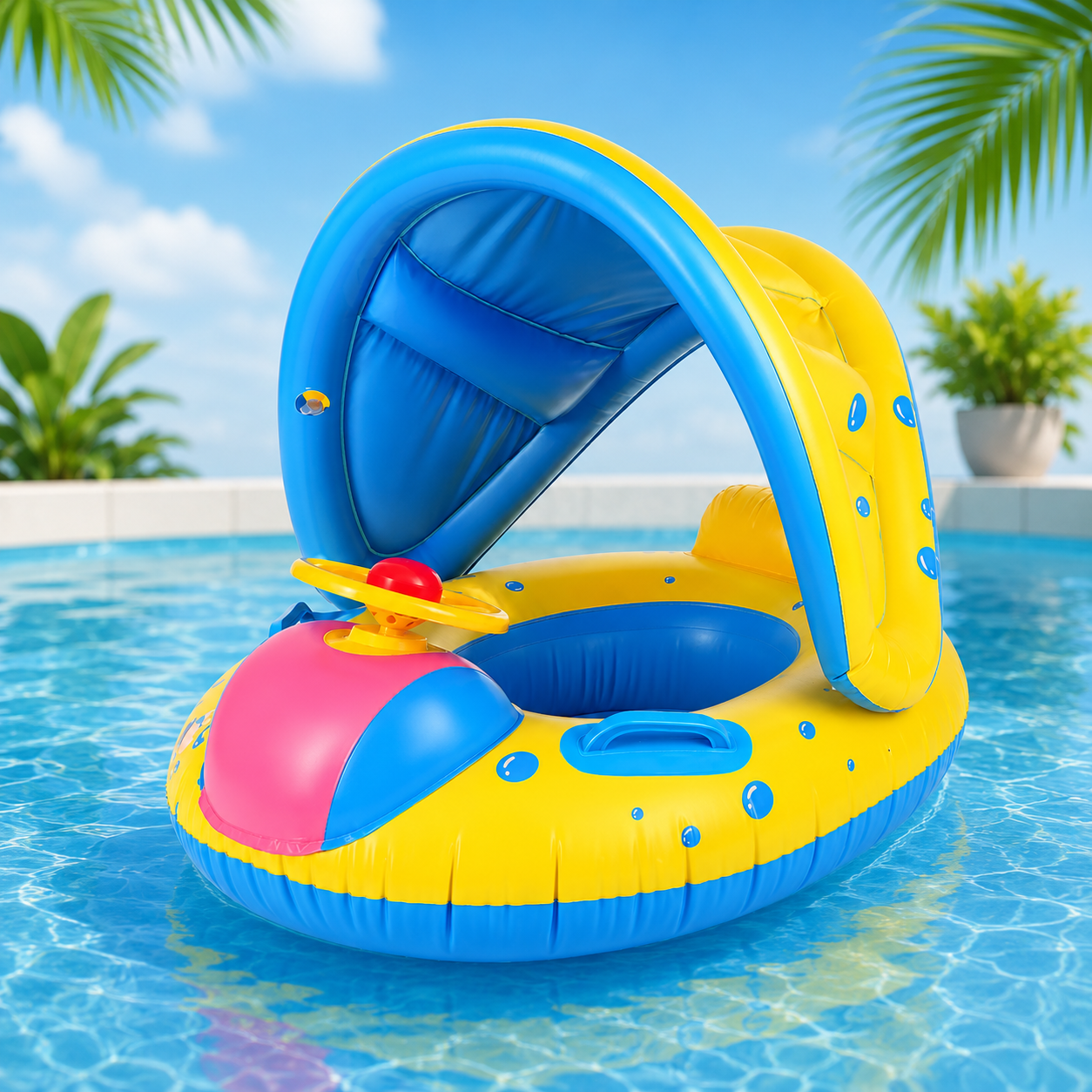 ChatGPT Image Jul 17, 2026, 04_12_05 PM Inflatable Baby Swim Seat with Sunshade - Image 1