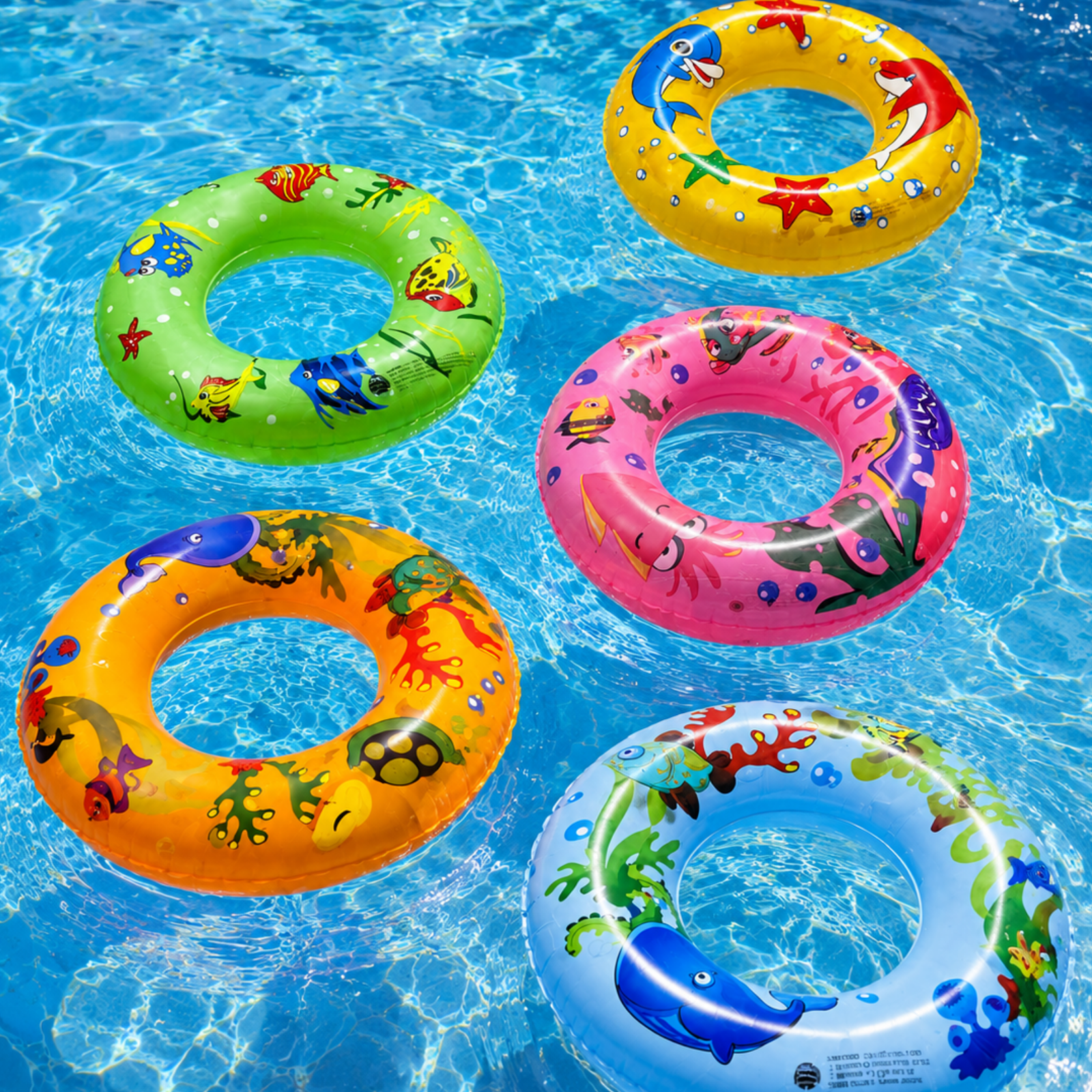 Googles Inflatable Swim Ring 80 cm - Sea Animals - Image 1