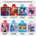 Hooded Beach Towel with Character Design - Ponchos - Image 2