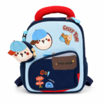 Kids Cute Bear Backpack with Detachable Mini Pouch - 13"- Navy Blue - Image 2