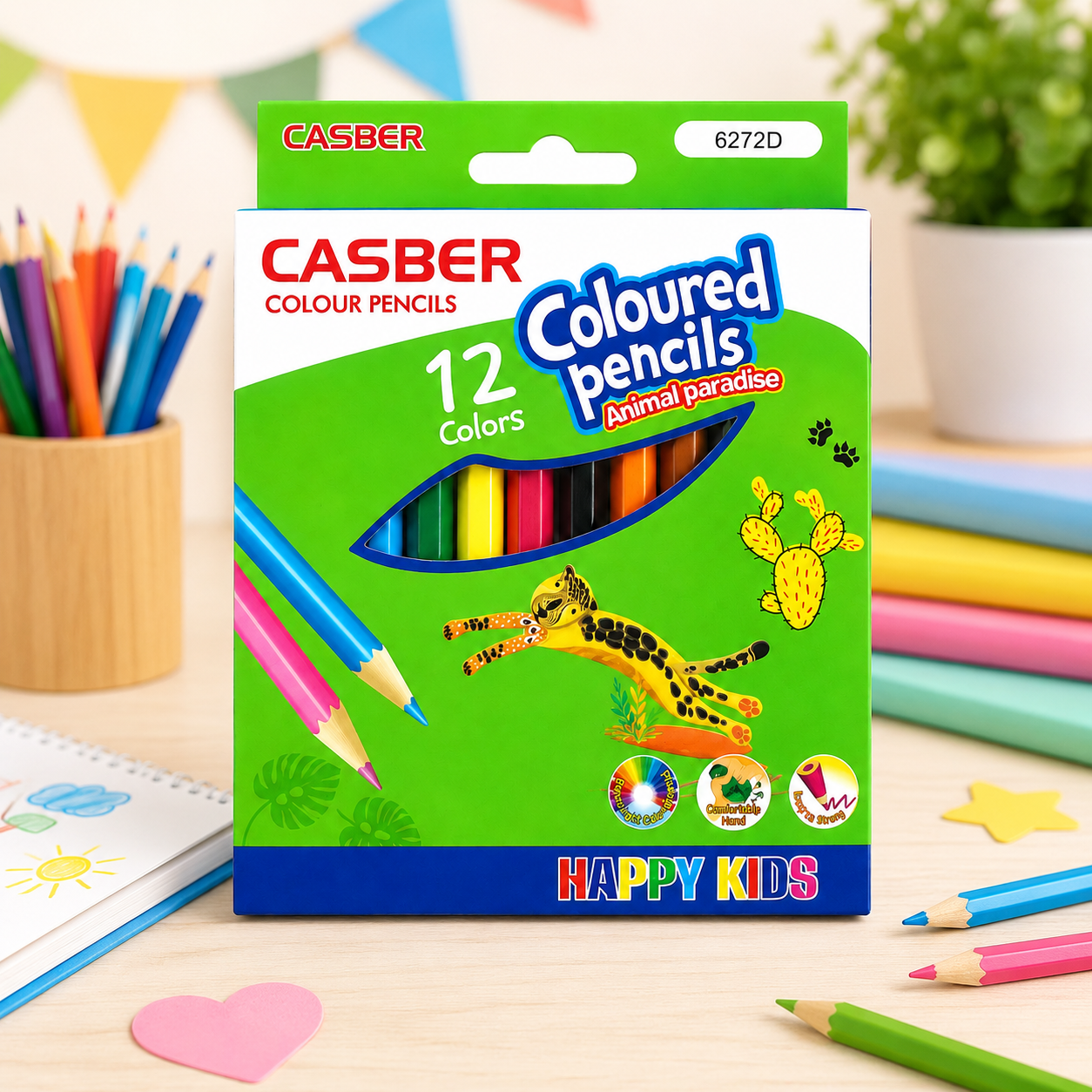 27ce9631-c633-4a75-93d8-b561dea3cd65 Casber 12-Color Pencils Set - Image 1
