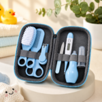 7 Piece Baby Healthcare and Grooming Kit for Newborns - Blue