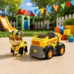 PAW Patrol Mighty pups Rescue Vehicle Toy Set - Rubble