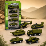 Diecast Alloy Toy Car Set 1:64 - Military