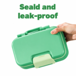 Bento Lunch Box with Spoon and Fork - Green - Image 4