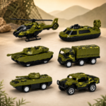 Diecast Alloy Toy Car Set 1:64 - Military - Image 2
