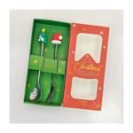 Christmas Cutlery Set with Festive Spoon and Fork for Holiday Table Decorations