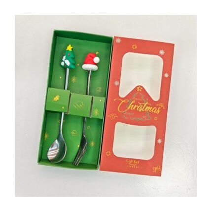 Christmas Cutlery Set with Festive Spoon and Fork for Holiday Table Decorations
