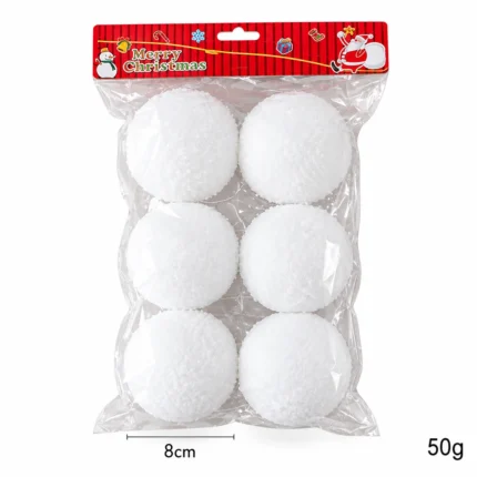 8cm Foam Christmas Ball Ornament Round Christmas Tree Decoration