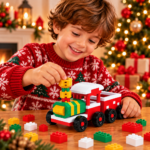 Train Building Blocks Set DIY ABS Plastic Christmas Construction Toy