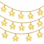 Christmas Snowflake Ball Bulb String Lights Festive Winter Decoration
