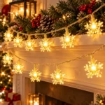 Christmas Snowflake Ball Bulb String Lights – Festive Holiday Decoration - Image 2