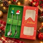 Christmas Cutlery Set with Festive Spoon and Fork for Holiday Table Decorations