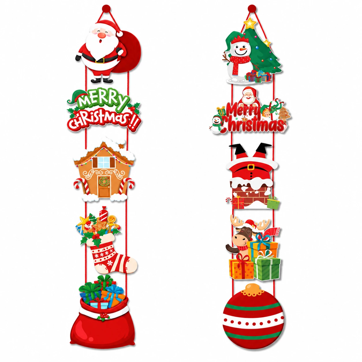 christmas_hanging_decorations_both_square Christmas Santa Claus Paper Hanging Decoration for Door Tree and Party Decor