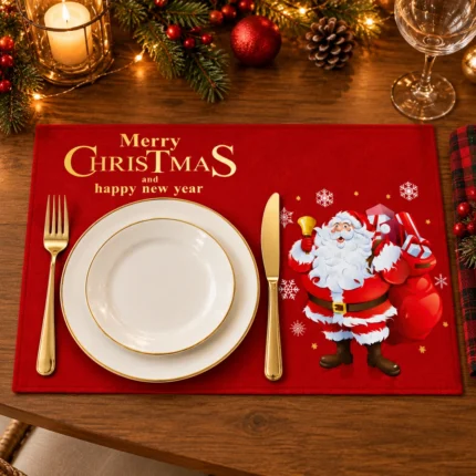 Christmas Felt Fork and Knife Holder for Festive Table Decorations