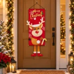 Christmas Reindeer Cartoon Decorative Flags for Holiday Party Decorations