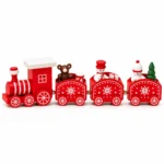 Christmas Wooden Mini Train Painted Festive Room Decoration