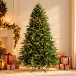 120cm Pre-Lit Artificial Christmas Tree Green with Warm LED Lights