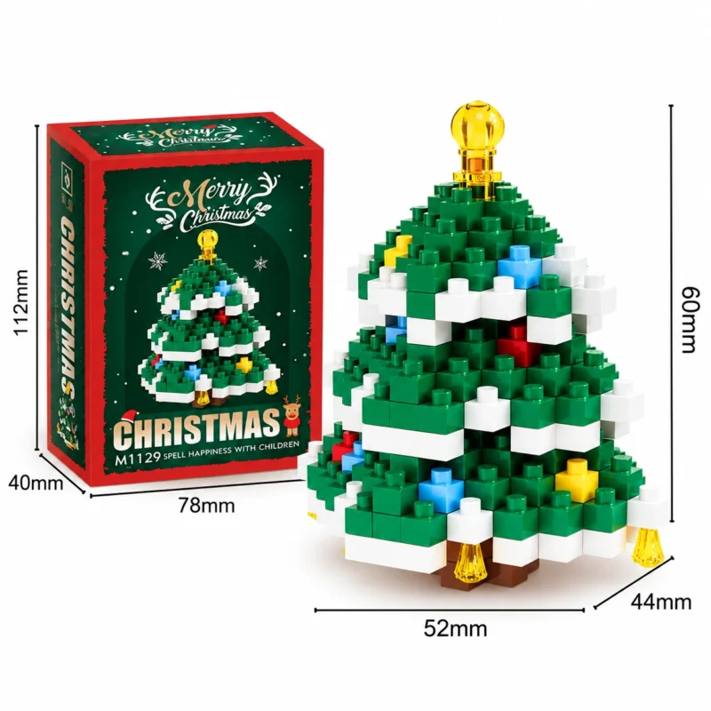 Christmas Tree Building Blocks Set DIY ABS Plastic Christmas Construction Toy