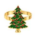 Christmas Tree Napkin Rings Festive Napkin Buckle for Christmas Table Decorations