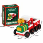 Train Building Blocks Set DIY ABS Plastic Christmas Construction Toy