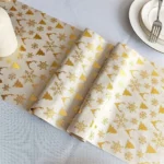 Christmas Gold Velvet Table Runner Damai 28x275cm