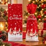 Christmas Velvet Wine Bottles Cover & Bag