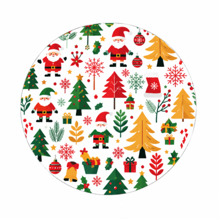 Christmas Felt Cup Holder Round 14cm Festive Table Coaster