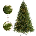 120cm Pre-Lit Artificial Christmas Tree Green with Warm LED Lights