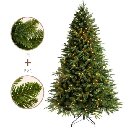 120cm Pre-Lit Artificial Christmas Tree Green with Warm LED Lights