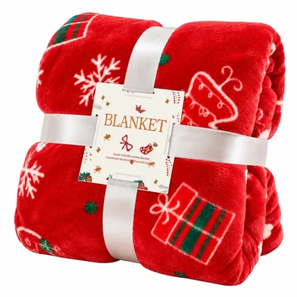 Christmas Bed Blanket Festive Holiday Bedroom Decoration