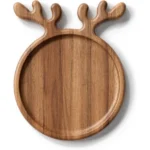 Christmas Reindeer Wooden Fruit Tray Festive Serving Board