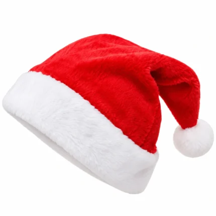 Christmas Plush Hat for Adults Festive Holiday Head Accessory