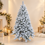 Christmas Tree 210cm Snow Flocked Artificial Christmas Tree with Realistic Snow Covered Branches