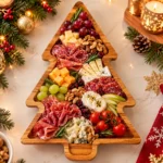 Christmas Tree Acacia Wood Charcuterie Board Cheese Serving Tray